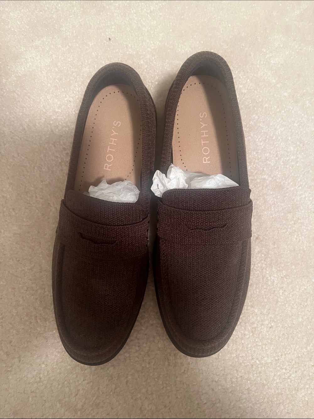 Rothy's ReVelvet Knit Women's Penny Loafers— dark brown - Picture 1 of 3